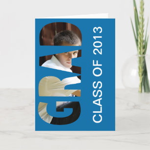 Personalisierte GRAD Cutout Announcement Card (bla Ankündigung