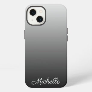 Personalisierte Gradient-Ombre-Schwarz-Töne von Gr iPhone 13 Hülle
