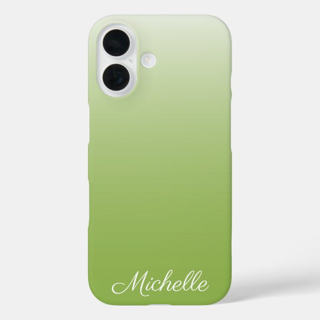 Personalisierte Gradientengrün Case-Mate iPhone Hülle (Rückseite)