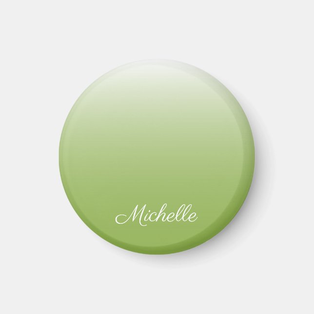 Personalisierte Gradientengrün Magnet (Vorne)