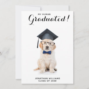 Personalisierte Graduate Party für Welpenhunde Einladung