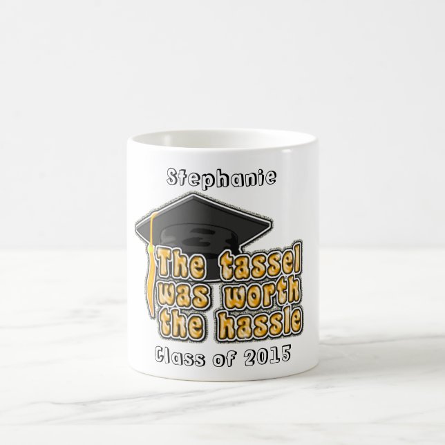 Personalisierte Graduation Cap Tassle Kaffee Tasse (Mittel)