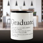 Personalisierte Graduiertendefinition Schwarz und  Zweifarbige Tasse<br><div class="desc">Personalisieren Sie für Ihren Absolventen,  um ein einzigartiges Geschenk zu schaffen. Ein perfekter Weg,  ihnen zu zeigen,  wie phantastisch sie jeden Tag sind. Entwickelt von Thisisnotme©</div>