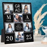 Personalisierte Graduiertenklasse Schwarzes FotoCo Fotoplatte<br><div class="desc">Feiern Sie Ihren Absolvent und geben Sie ein besonderes personalisiertes Geschenk mit dieser individuellen Foto Collage Abschluss-Plakette. Diese einzigartige Collage-Plakette für Graduierte wird ein wertvoller Sake sein. Personalisieren Sie Ihre Fotos mit 6 Ihrer Lieblings-Senior- oder Uni- und personalisieren Sie mit geschlossen Jahr, mit Monogramm Namen, High School oder Uni. Besuchen...</div>