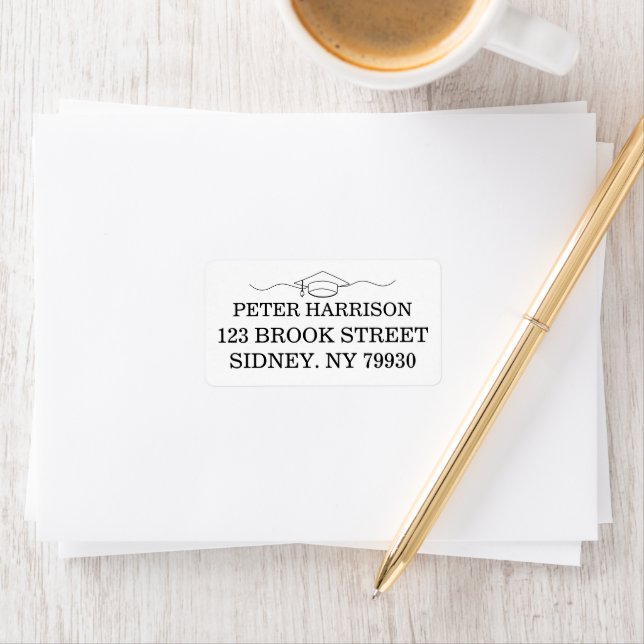 Personalisierte Graduierungsankündigungen und Einl Adressaufkleber (Insitu)