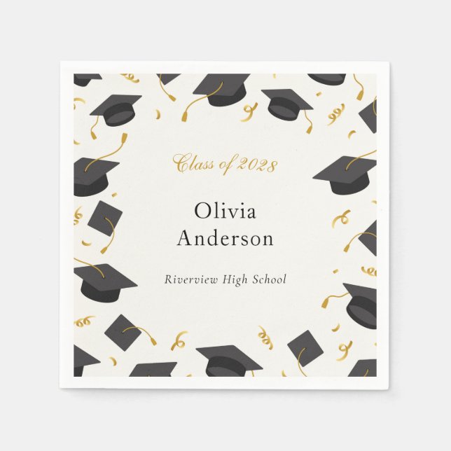 Personalisierte Graduierungspartei Serviette (Vorderseite)