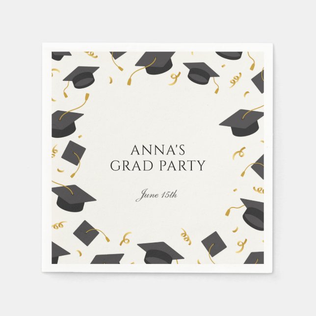 Personalisierte Graduierungspartei Serviette (Vorderseite)
