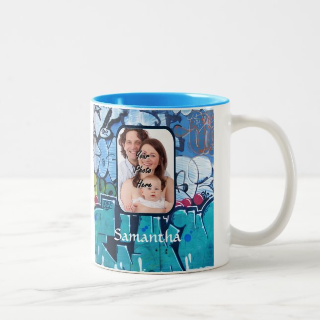 Personalisierte Graffiti Zweifarbige Tasse (Rechts)