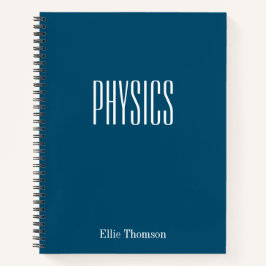 Personalisierte Grafik Papier einfach blau Notizbuch