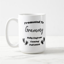 Personalisierte Grammy Baby Reveal Tasse