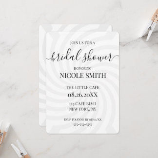 Personalisierte graue Swirls-Kalligrafie-Junggesel Einladung