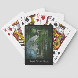 Personalisierte Great Blue Heron Spielkarten