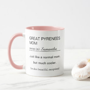 Personalisierte Great Pyrenees Mutter Definition Tasse