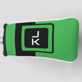 Personalisierte Green Black Golf Head Putter Abdec Headcover