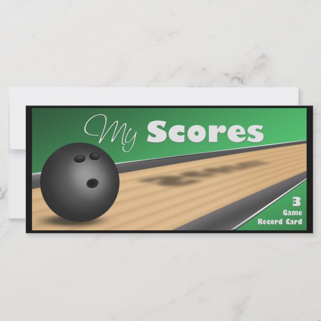 Personalisierte Green Bowling Score Cards (Vorderseite)