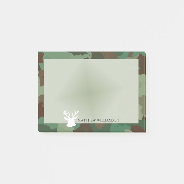 Personalisierte Green Camouflage Frame mit Buck Si Post-it Klebezettel (Vorderseite)