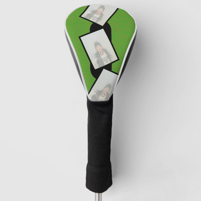 Personalisierte Green Golf Head Abdeckung mit Foto Headcover (Vorderseite)