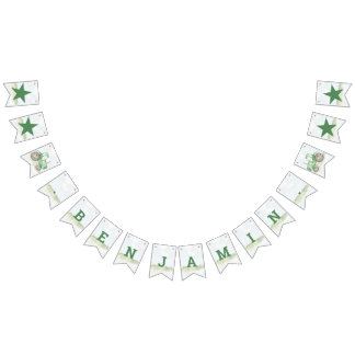 Personalisierte Green Tracer Theme Bunting Flags Wimpelkette