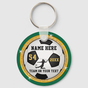 Personalisierte Green und Gold Soccer Geschenke fü Schlüsselanhänger