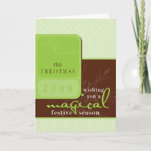 PERSONALISIERTE GREETKARTE: Zauberschneeflocke 2 Feiertagskarte