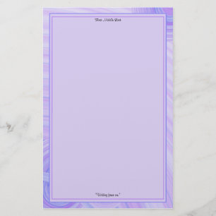 Personalisierte Grenzen für Violett und Blaue Lini Briefpapier