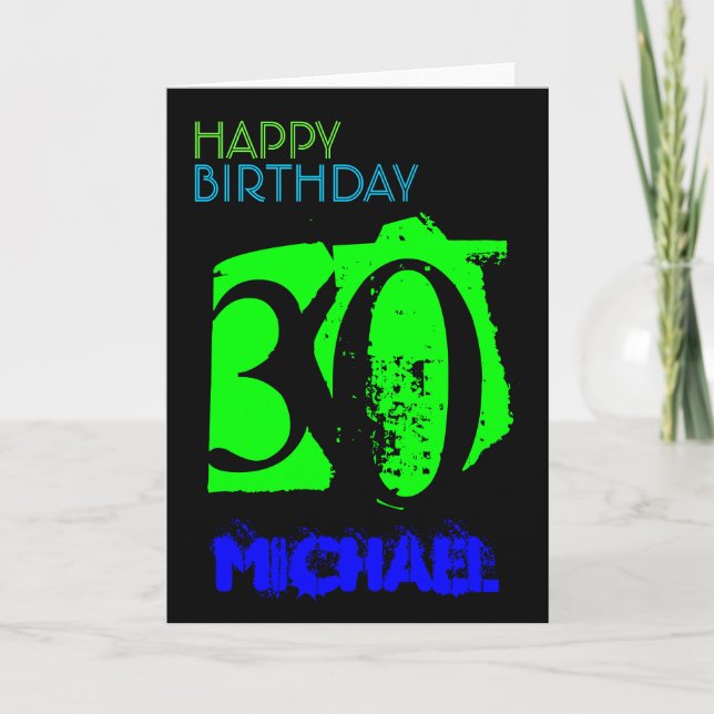 Personalisierte Greting Card zum 30. Geburtstag PO Karte (Vorderseite)