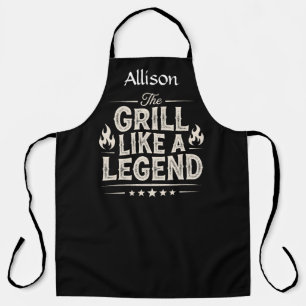 Personalisierte Grill-Legende-BBQ-Schürze Schürze