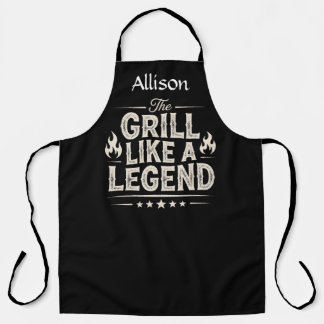 Personalisierte Grill-Legende-BBQ-Schürze Schürze
