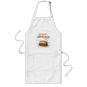 Personalisierte Grill-Schürze mit Hühnerburger-Kun Lange Schürze