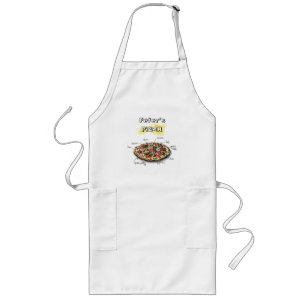 Personalisierte Grill-Schürze mit Pizza-Motiv Lange Schürze