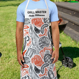 Personalisierte GRILLEN Grill Koch Barbecue Master Schürze