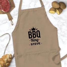 Personalisierte GRILLEN King Name Schürze für Männ