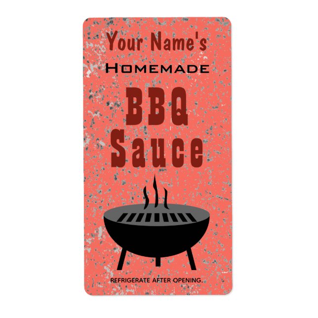 Personalisierte GRILLEN Sauce Barbeque Custom (Vorne)