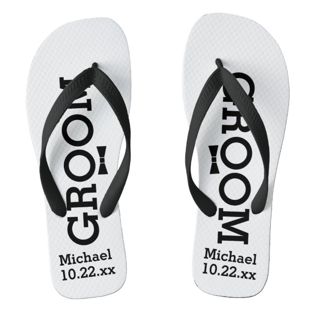 Personalisierte Groom Wedding - Custom Colors Flip Flops (Fußbett)