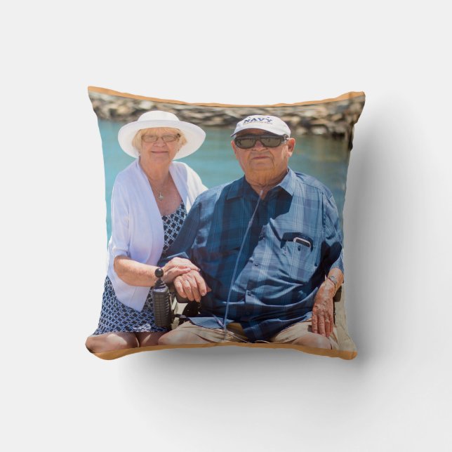 personalisierte Großeltern Foto Jubiläum Geschenk Kissen (Vorderseite)