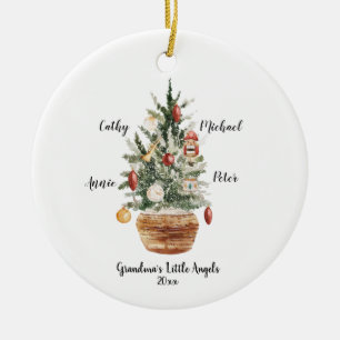 Personalisierte Großkinder Weihnachtsbaum C Keramik Ornament