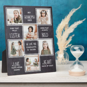 Personalisierte Großmutter Großmutter FotoCollage Fotoplatte