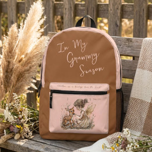 Personalisierte Großmutter Name Wald Diaper Bag Bedruckter Rucksack