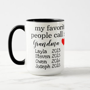 personalisierte Großmutter/Nana-Tasse mit Namen Tasse