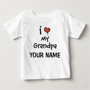 Personalisierte Großvater-Liebe Baby T-shirt