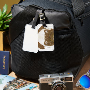 Personalisierte Grumpy Puggy mit Cigar Gepäckanhänger