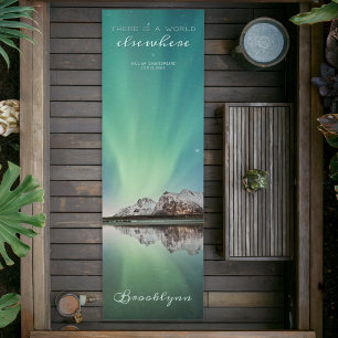 Personalisierte grüne Aurora Inspiriere Zitat Yoga Yogamatte