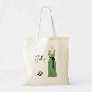 Personalisierte grüne Brautjungfern-Tasche Tragetasche