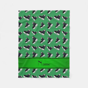 Personalisierte grüne Hockey-NamensSkate Fleecedecke