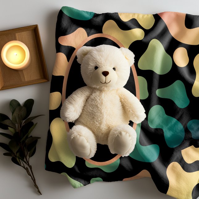 Personalisierte grüne Kuh Druck Sherpa Blankon Sherpadecke (Von Creator hochgeladen)