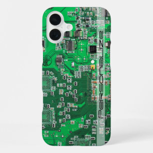 Personalisierte grüne Leiterplatte für IT-Experten iPhone 16 Plus Hülle