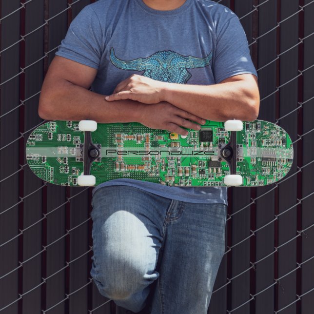 Personalisierte grüne Leiterplatte für IT-Experten Skateboard (Außenbereich 3)