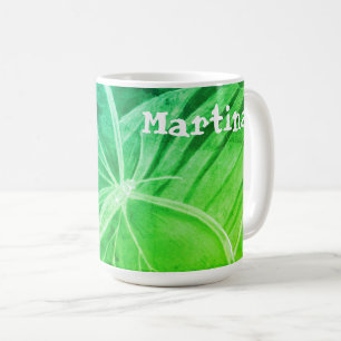 Personalisierte grüne Schmetterlingskaffee-Tasse Kaffeetasse