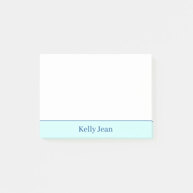 PERSONALISIERTE grüne und weiße Noten Post-it Klebezettel (Vorderseite)