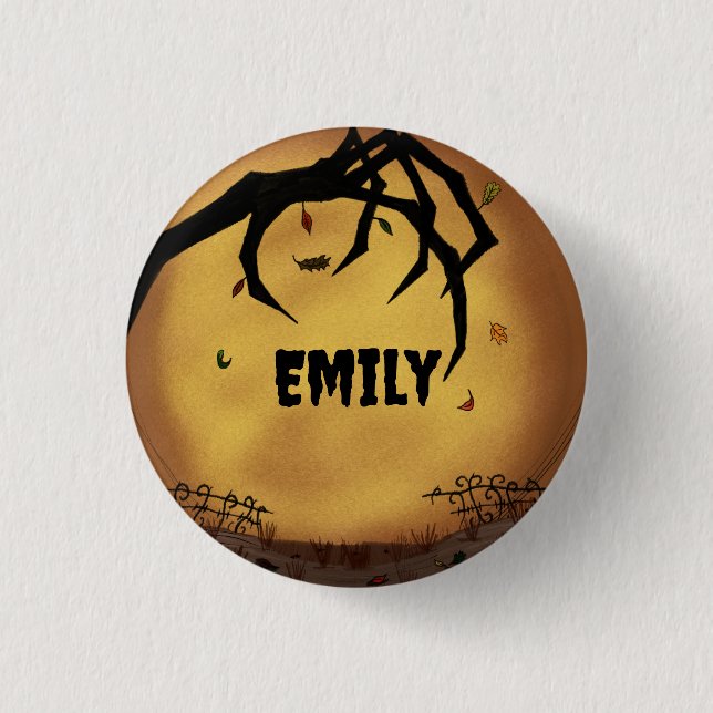 Personalisierte Gruselhande Emo Button (Vorderseite)